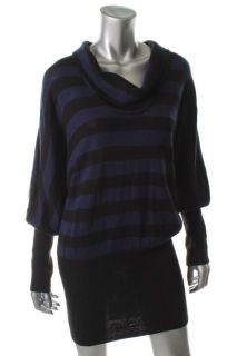 Jessica Simpson New Blue Striped Cowl Neck Dolman Long Sleeves