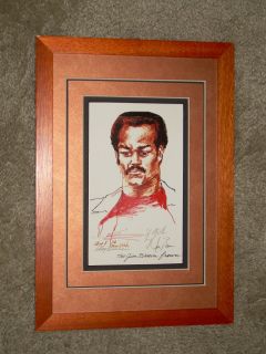 Jim Brown Framed Artwork by Leroy Neiman