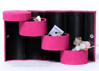 Layer Portable Column Jewelry Box Display Box for Necklace Earring