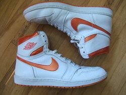 Vtg Nike Air Jordan 1 13 5 AJ1 1985 OG Metallic Orange Basketball