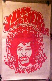 60s Jimi Hendrix Are You Experienced Blacklight Poster