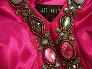 Jodi Kristopher Pink Satin Formal Gown Dress 3 4