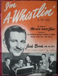 Whistlin Jack Berch NBC Radio Network 1947