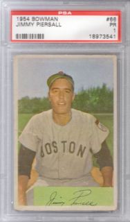 PSA 1 Jimmy Piersall 1954 Bowman 66 Boston Red Sox RARE