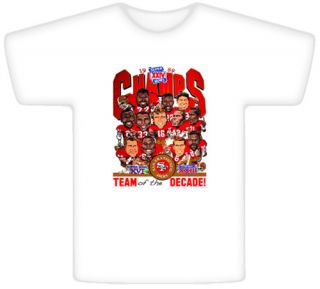 Joe Montana 1989 Super Bowl Champs Caricature T Shirt
