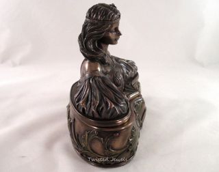 Art Nouveau Jocelyn Trinket Jewelry Box Statue Lady Maiden Figurine
