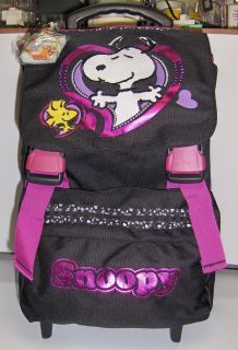 Snoopy Seven Zaino Trolley Scuola Sdoppiabile Disponibile Colore Nero