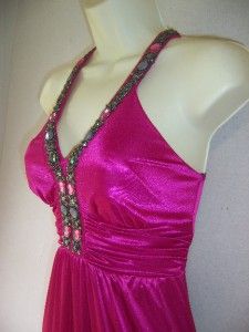 Jodi Kristopher Pink Satin Formal Gown Dress 3 4