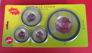 Sink Food Strainers Tub Hair Bathroom Kitchen Stainless