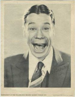 Joe E Brown Vintage 1933 Dated M23 Newspaper Supplement Photo 7 5 x 9