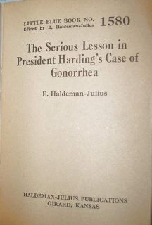 President Hardings Gonorrhea Little Blue Book NO1580`