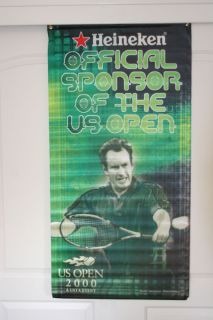 USTA 2000 US Open Tennis Banner John McEnroe Heineken