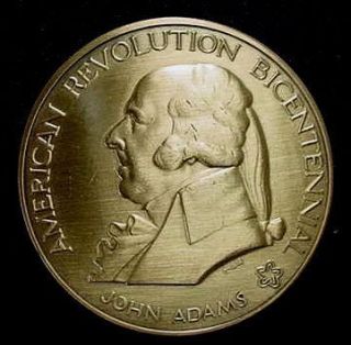 John Adams US American Revolution US Bicentennial Mint Medal