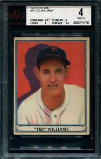 1941 Play Ball 14 Ted Williams Red Sox BGS 4