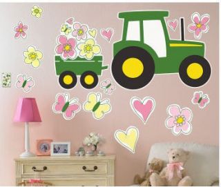 John Deere Pink Wall Stickers Mural 18 Big Decals Girls Room Decor