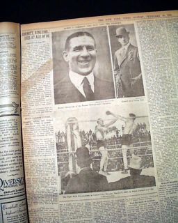 1933 James Jim Corbett Boxing Boxer Death Old Newspaper