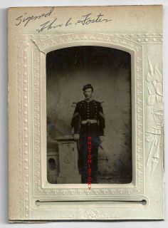Identified Civil War Tintype John L Foster Web Info 14th REGD Band N Y