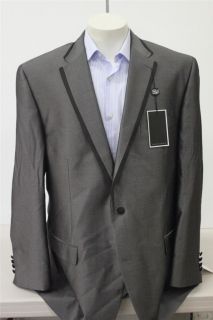 Sean John Gray Solid Suit 48L  