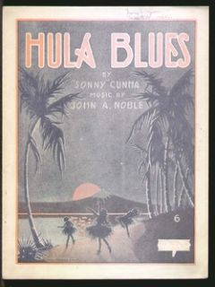 Hula Blues 1920 HAWAII Vintage Sheet Music  