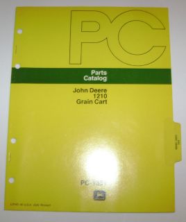 John Deere 1210 Grain Cart Parts Catalog Manual Book JD  
