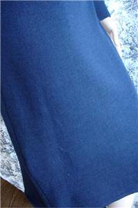ST JOHN Santana Knit Military Style Navy Blue Dress sz 10 25 to Nonprofit  