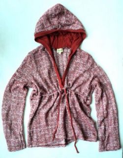 Ella Moss Anthropologie Womens Gorgeous Hooded Knit Sweater Shirt Sz M  