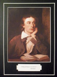 John Keats English Romantic Poet Quote Framed  