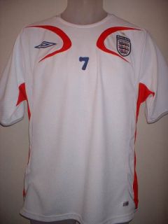 England 7 Beckham Football Soccer Shirt Jersey Med  