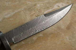Custom Damascus Bowie Knife Thick Damascus Guard Top Quality Knife Sheath  