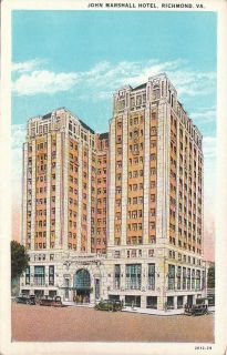 Postcard John Marshall Hotel Richmond VA  