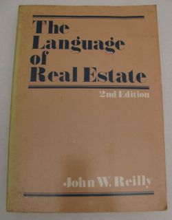 The Language of Real Estate John w Reilly 2nd Edition Paperback 1982  