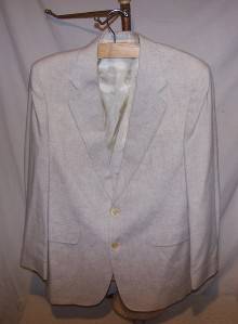 Vintage Mens John Peel LTD Cream Suit Jacket 40R  