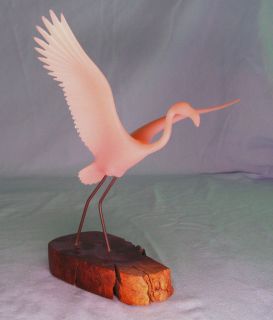 Vintage John Perry Pink Flamingo Sculpture MINT Condition  
