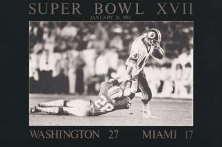 Super Bowl 17 Poster with John Riggins  
