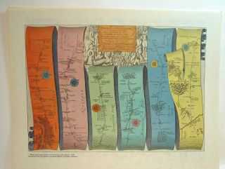 Vintage Road Map from London to Oxford by John Ogilby Reproduction Antique Print  