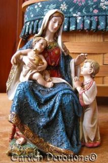 Statue Mary Holding Child Jesus While John The Baptist Looks on Nice  