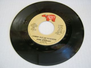 John Stewart Comin' Out of Nowhere Gold 45 RPM RSO Records  