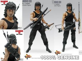 Rambo III 3 First Blood Sylvester Stallone John Hottoys Hot Toys Figure AQ2131  