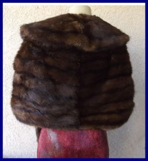 Vintage Chestnut Mink Fur Stole Shawl By Hebblethwaite  