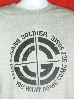 John Cena Gray Chain Gang Soldier WWE T Shirt XXL  