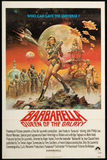 Barbarella 1977 re Release U s One Sheet Movie Poster  