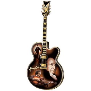 New Johnny Cash Guitar Shaped Collectible Tribute Plate  