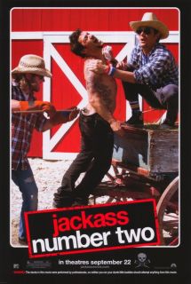 Jackass Number Two Movie Poster 27x40 G Johnny Knoxville Bam Margera Steve O  