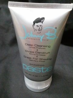 4oz Johnny B Deep Cleansing Stops Dandruff Shampoo Paste Great for Shaving  