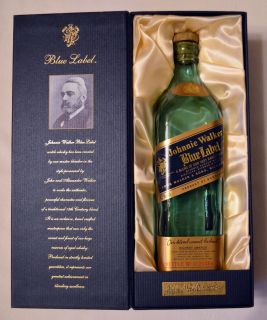 Johnnie Walker Blue Label Scotch Whisky Case Box with Empty 750ml Bottle  