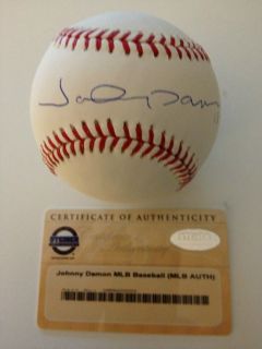 Johnny Damon Autograph Baseball Steiner COA  