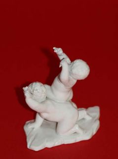 KPM Porcelain Figurine Playing Putti Cherubs  