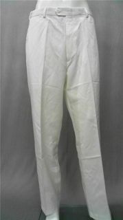Jos A Bank Adjustable Mens 42 Slacks Pants White Solid Designer Fashion Sale  