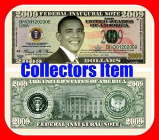 Barack Obama 2009 Inaugural Bills Plus 4 Free Bonus  