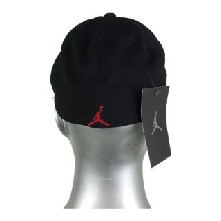 Nike Cap Air Jordan Baseball Stretch Fitted Men Black White New  